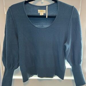 Anthropologie Blue 100% CashmereSweater